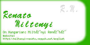 renato miltenyi business card